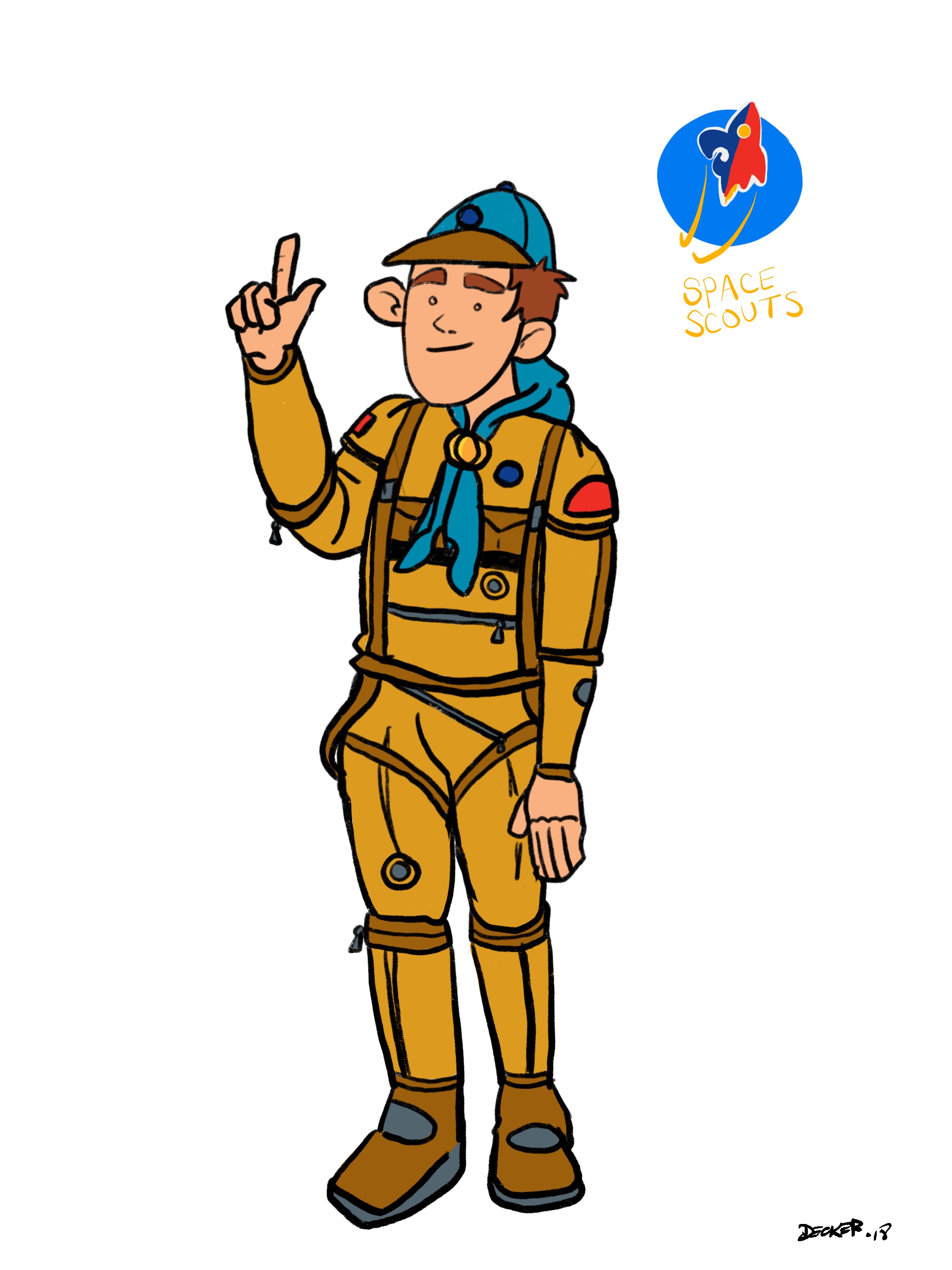 Chase Bomber as a Space Scout before he enlisted with the Galactic Protectorate
